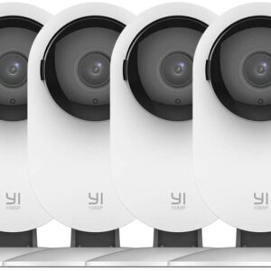 YI 4pc Security Home Camera, 1080p WiFi Smart Indoor Nanny IP Cam with Night Vision, 2-Way Audio, Motion Detection, Phone App, Pet Cat Dog Cam - Works with Alexa and Google